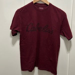 Cabela’s Maroon T-Shirt Medium 100% Cotton Great Used Condition T-Shirt unisex‎